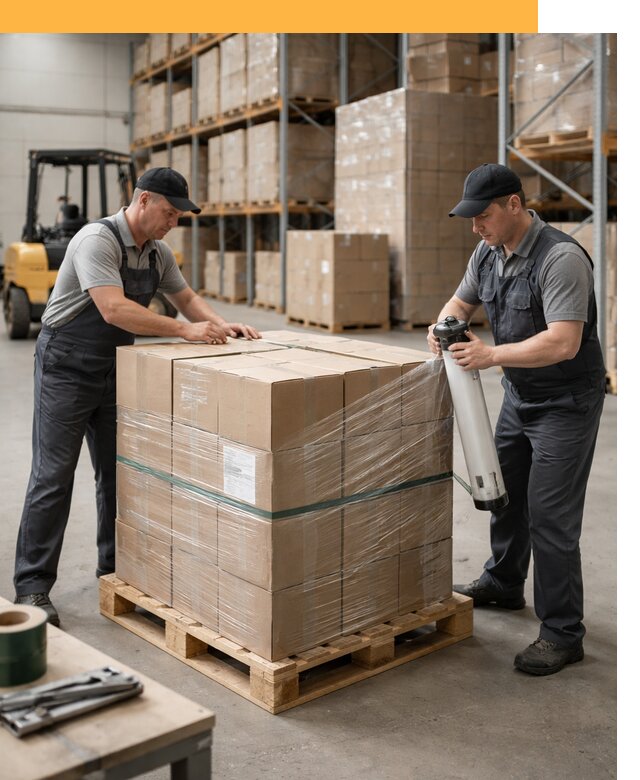 Упаковка и паллетирование грузов от 3571 руб: защита и крепление